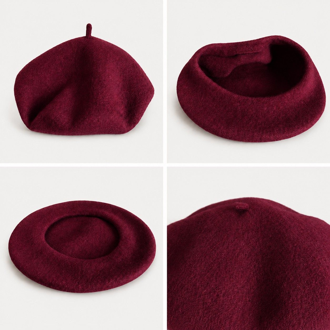 Wool Beret Hat Classic French Painter Cap Soft Felt Everyday Style
