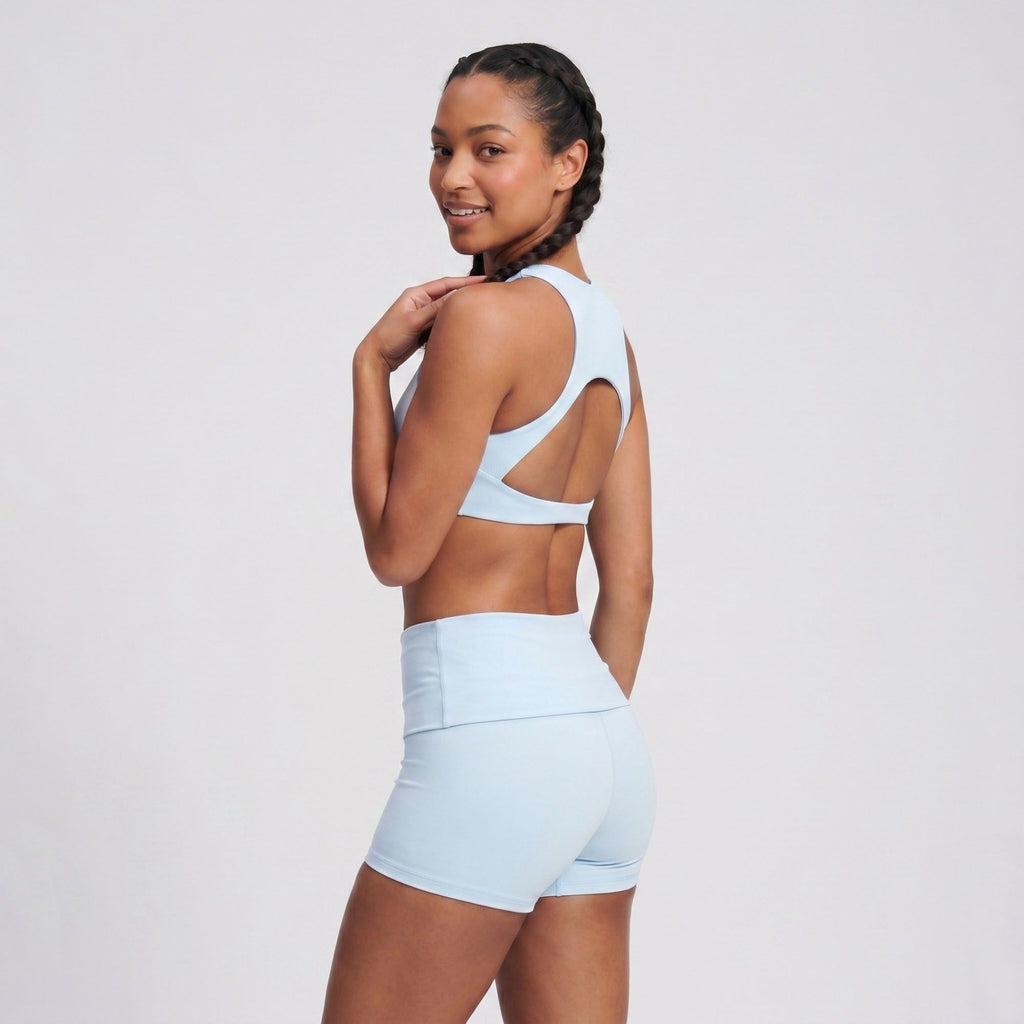 Padded High Neck Racerback Sports Bra Tank Top Workout Yoga Crop Top