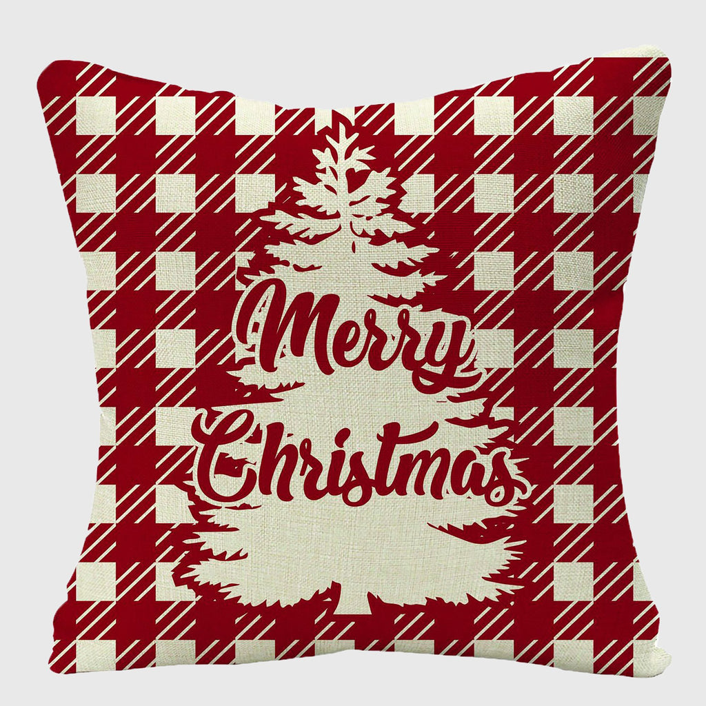 Anna-Kaci Christmas Gingham Throw Comfortable Pillow Cover 18x18in