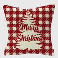 Anna-Kaci Christmas Gingham Throw Comfortable Pillow Cover 18x18in