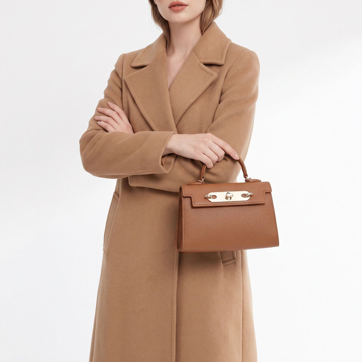 Mini Top Handle Satchel with Turn Lock