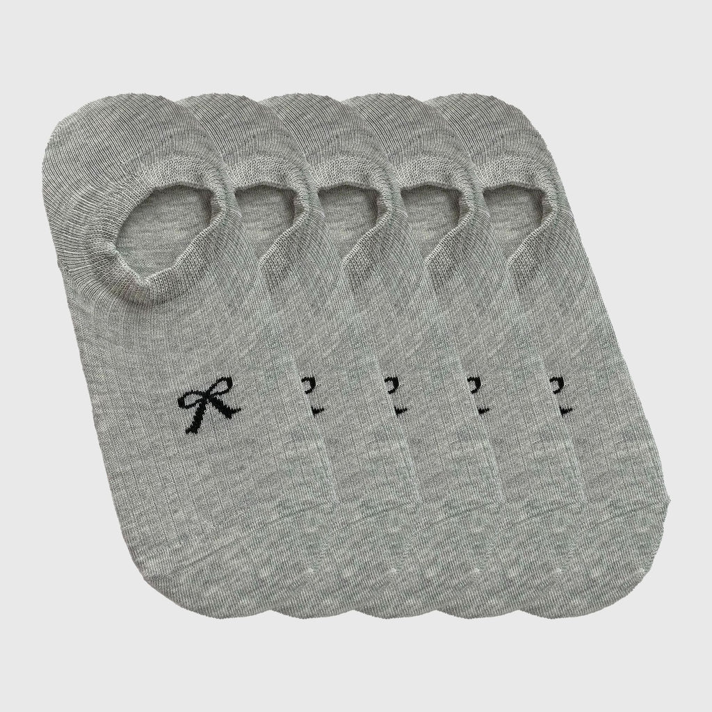 Anna-Kaci Women's No-Show Liner Socks with Bow Accent 5Pk