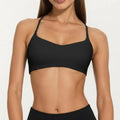 Anna-Kaci Active Women's Strappy Sports Bra with Adjustable Cross Back and Scoop Neck Front