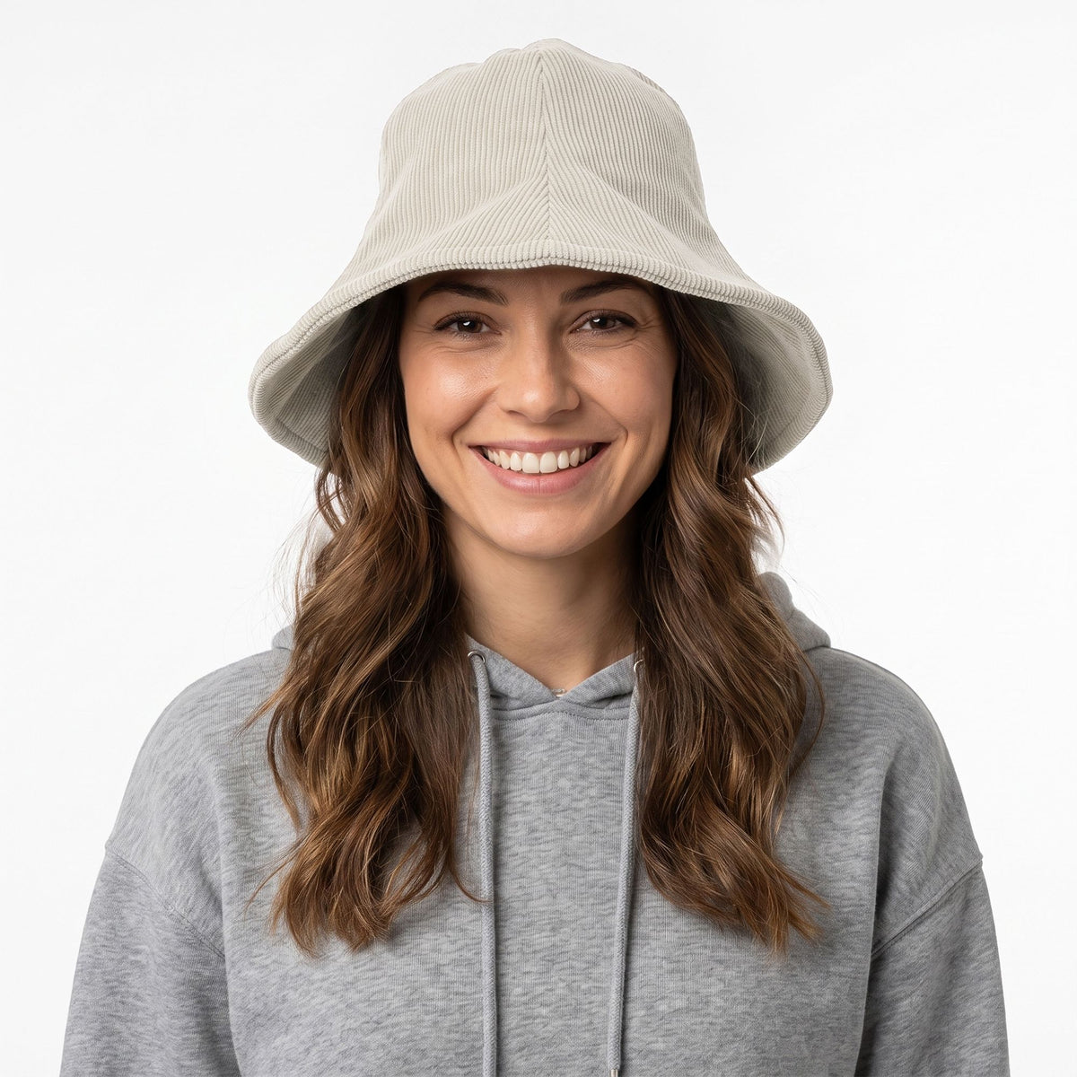 Corduroy Bucket Hat Wide Brim Cloche Hat Casual Soft Brim Hat