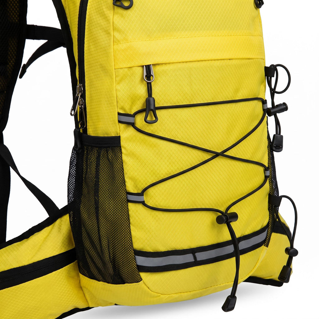 Outdoor Hiking Backpack with Bungee Cord Front Pocket Side Mesh Pockets Waist Belt
