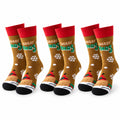 Holiday Novelty 3 Pack Crew Socks Assorted Festive Christmas Patterns