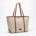 Large Tote Bag with Long Shoulder Straps and Zip Closure