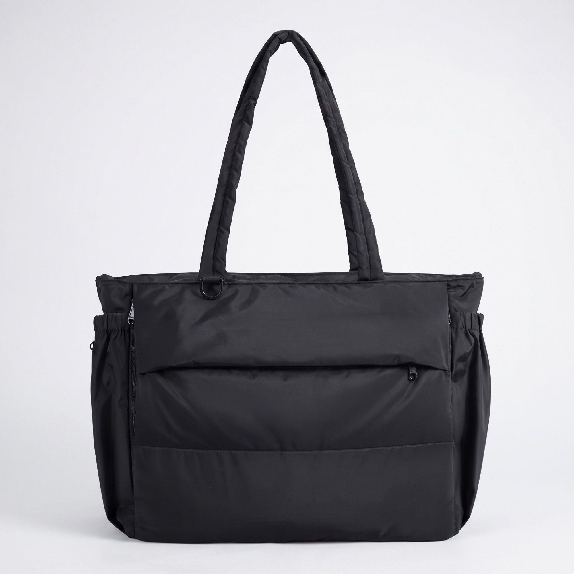 Oversized Padded Tote Bag with Multi Outer Pockets and Long Padded Shoulder Straps 16.5x6.1x13in