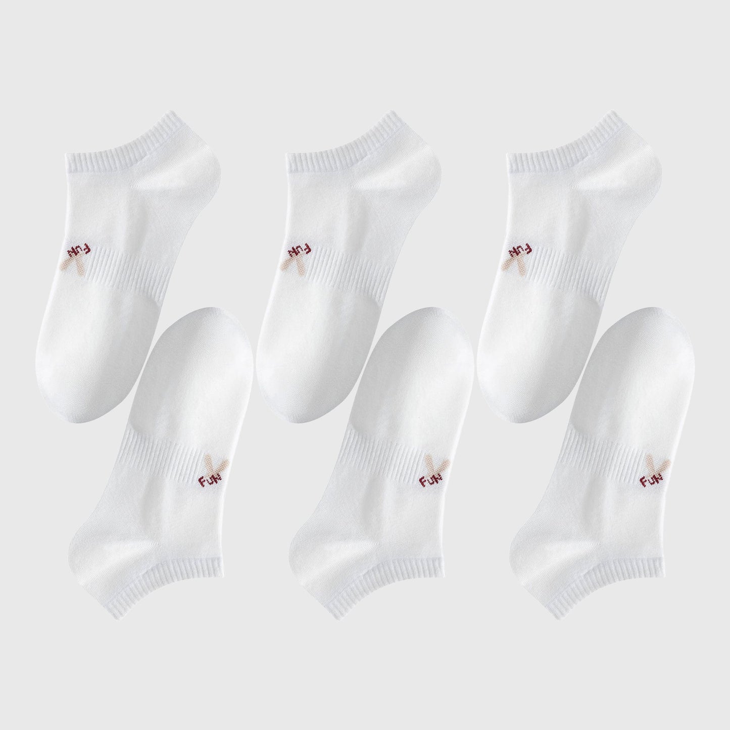 Anna-Kaci Women's No-Show Socks with FUN Letters 6Pk