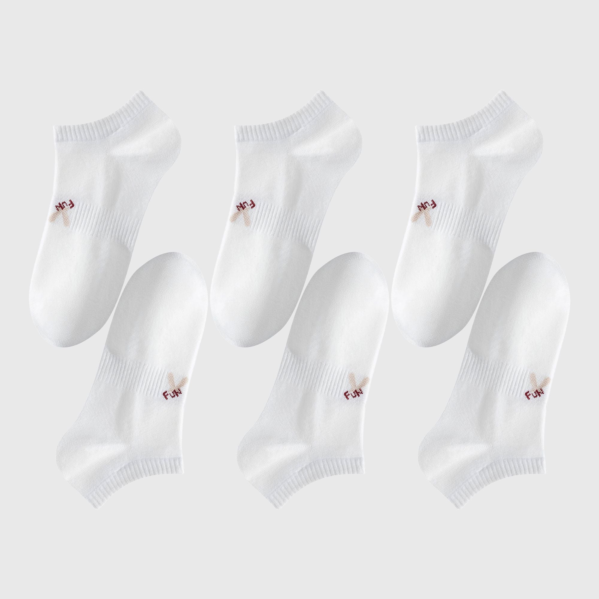 Anna-Kaci Women's No-Show Socks with FUN Letters 6Pk