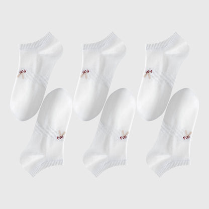 Anna-Kaci Women's No-Show Socks with FUN Letters 6Pk