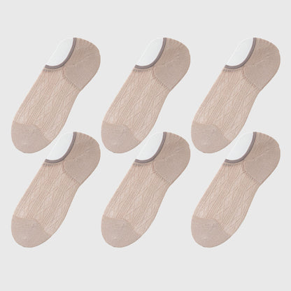 Anna-Kaci Women's Invisible No-Show Liner Socks 6Pk