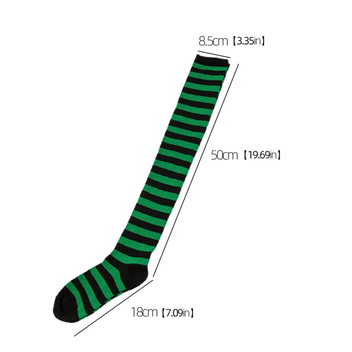 Halloween Striped Thigh High Socks 3 Pair Pack Costume Style