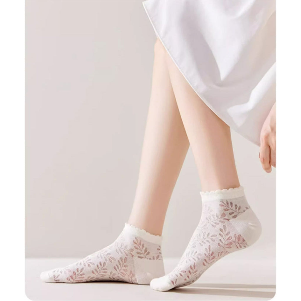 Anna-Kaci Women's 3-Pack Minimalist Knit Ankle Socks Mixed Pattern Design Soft Cotton Low-Cut Style