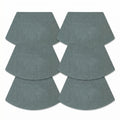 6 Piece Fan Shaped Faux Linen Placemat Set Waterproof Heat Resistant Table Mats for Dining Table