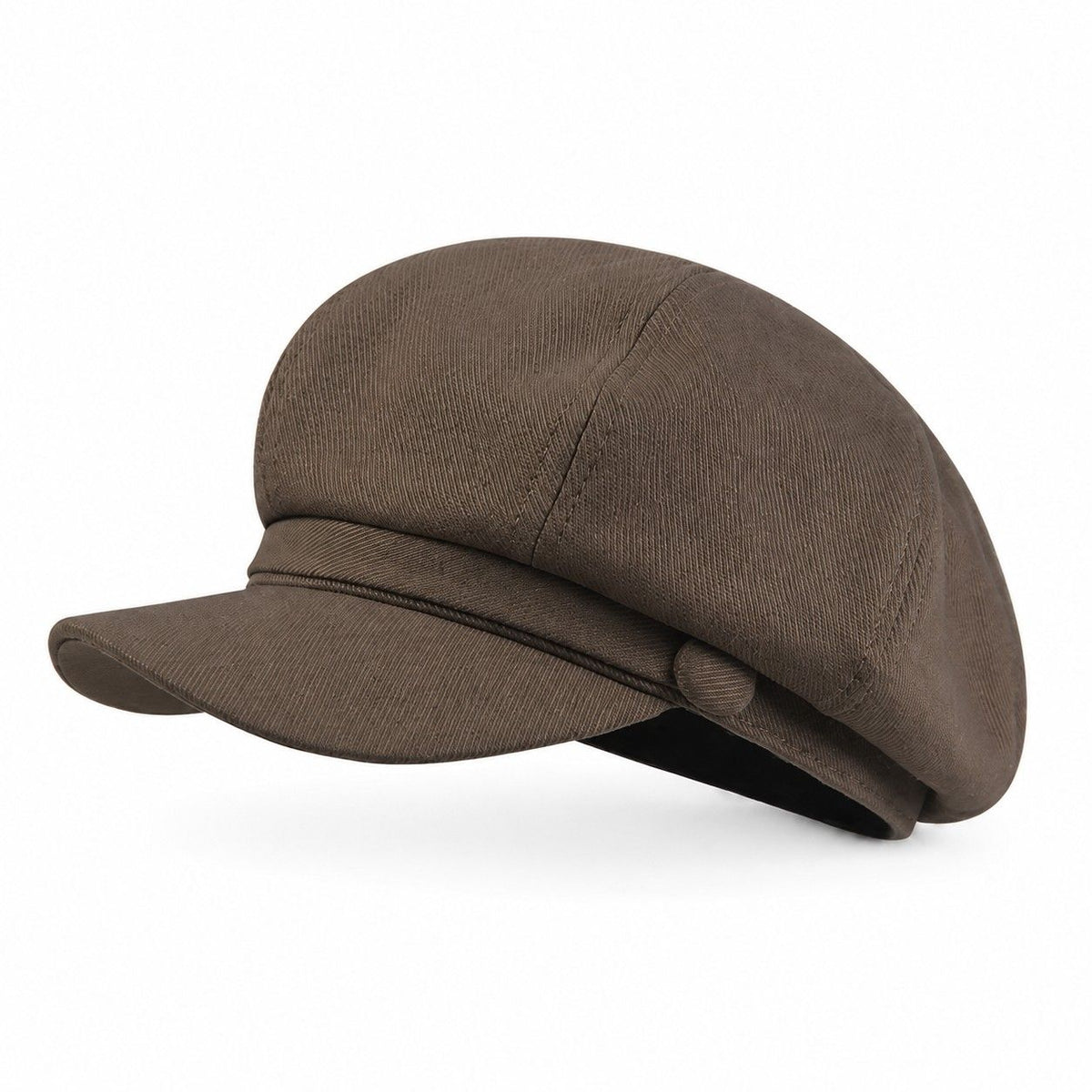 Structured Newsboy Cap Vintage Baker Boy Hat Short Brim Casual Style