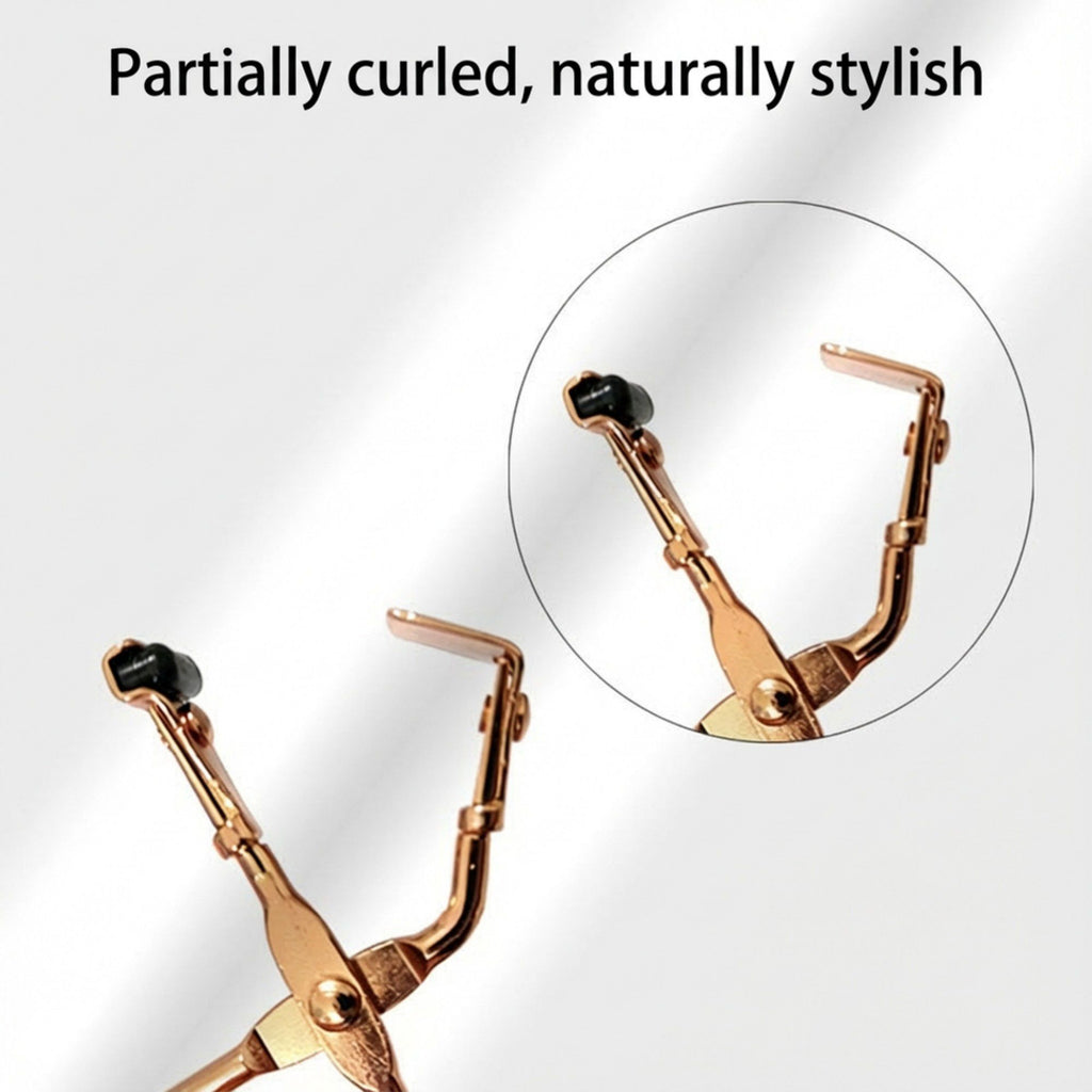Classic Metal Eyelash Curler 2 Piece Set with Curved Lash Frame for Smooth Natural Lift