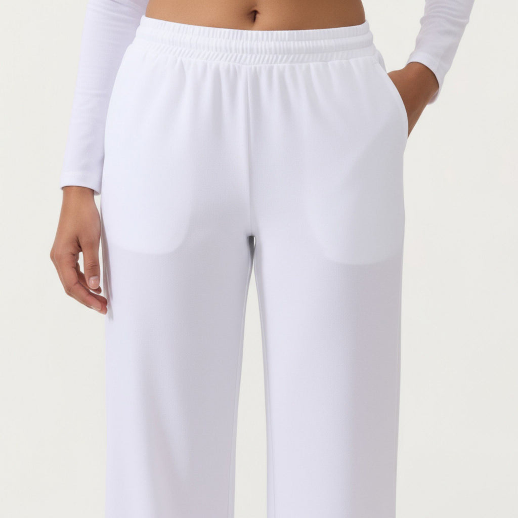 Anna-Kaci Active Women's High Waist Wide Leg Sweatpants with Drawstring Waistband