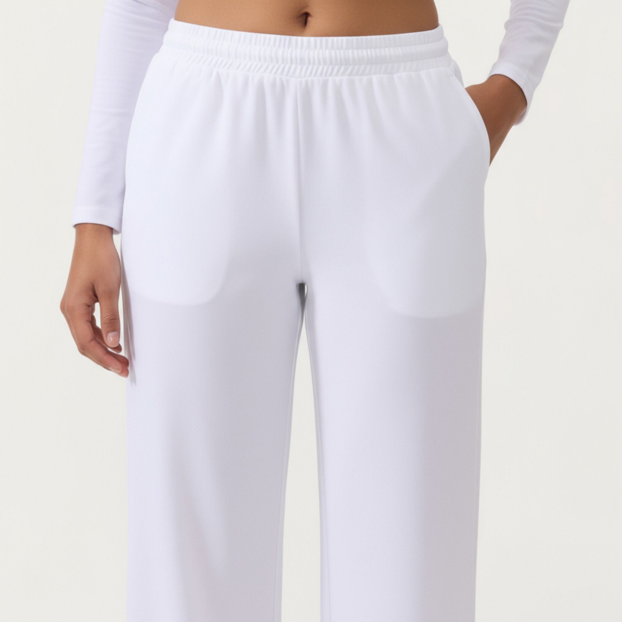 Anna-Kaci Active Women's High Waist Wide Leg Sweatpants with Drawstring Waistband