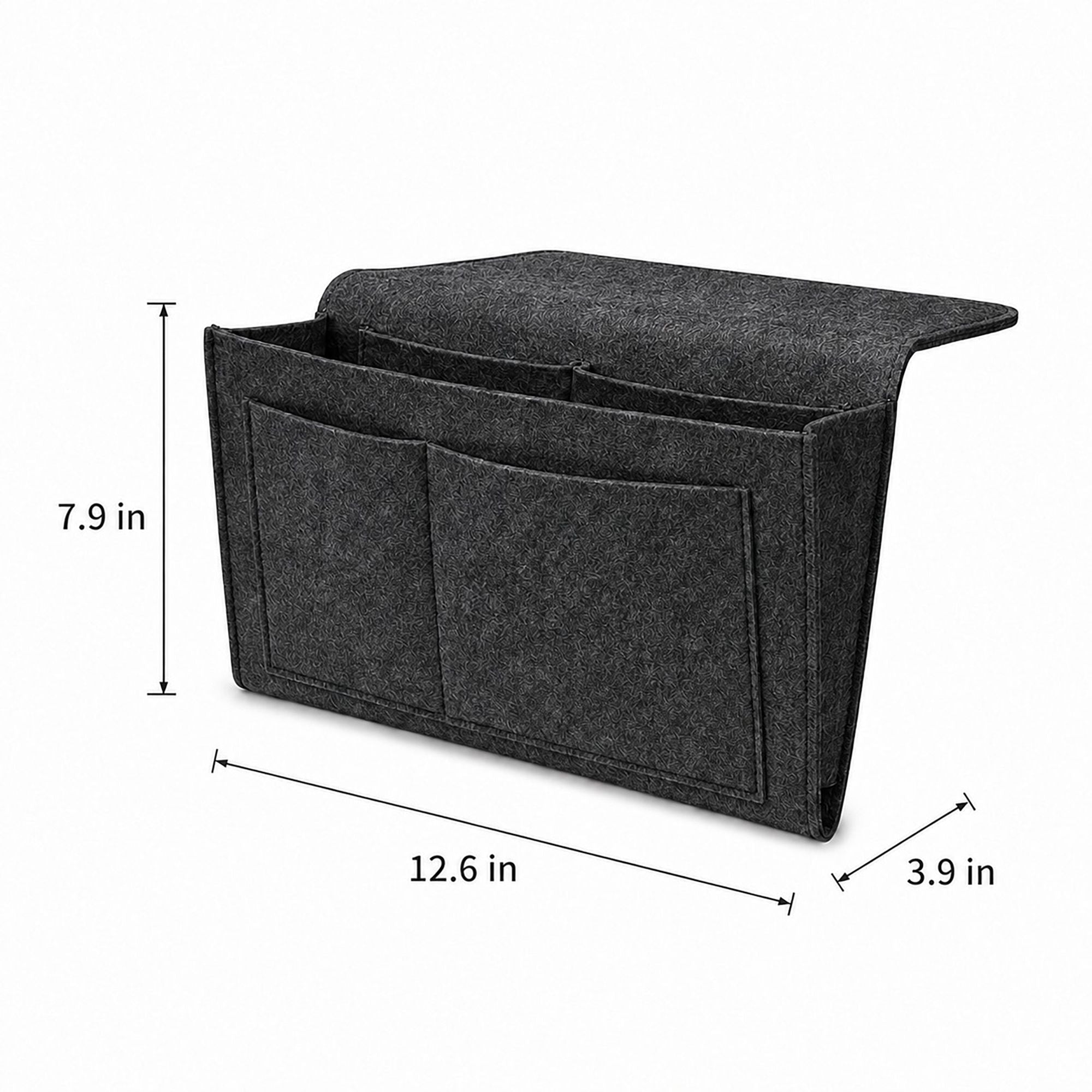 Sofa Armrest Organizer with Multiple Pockets Couch Remote Control Storage Caddy