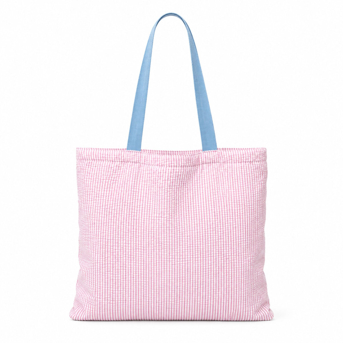 Striped Canvas Tote Bag Colorblock Large Capacity Shoulder Bag