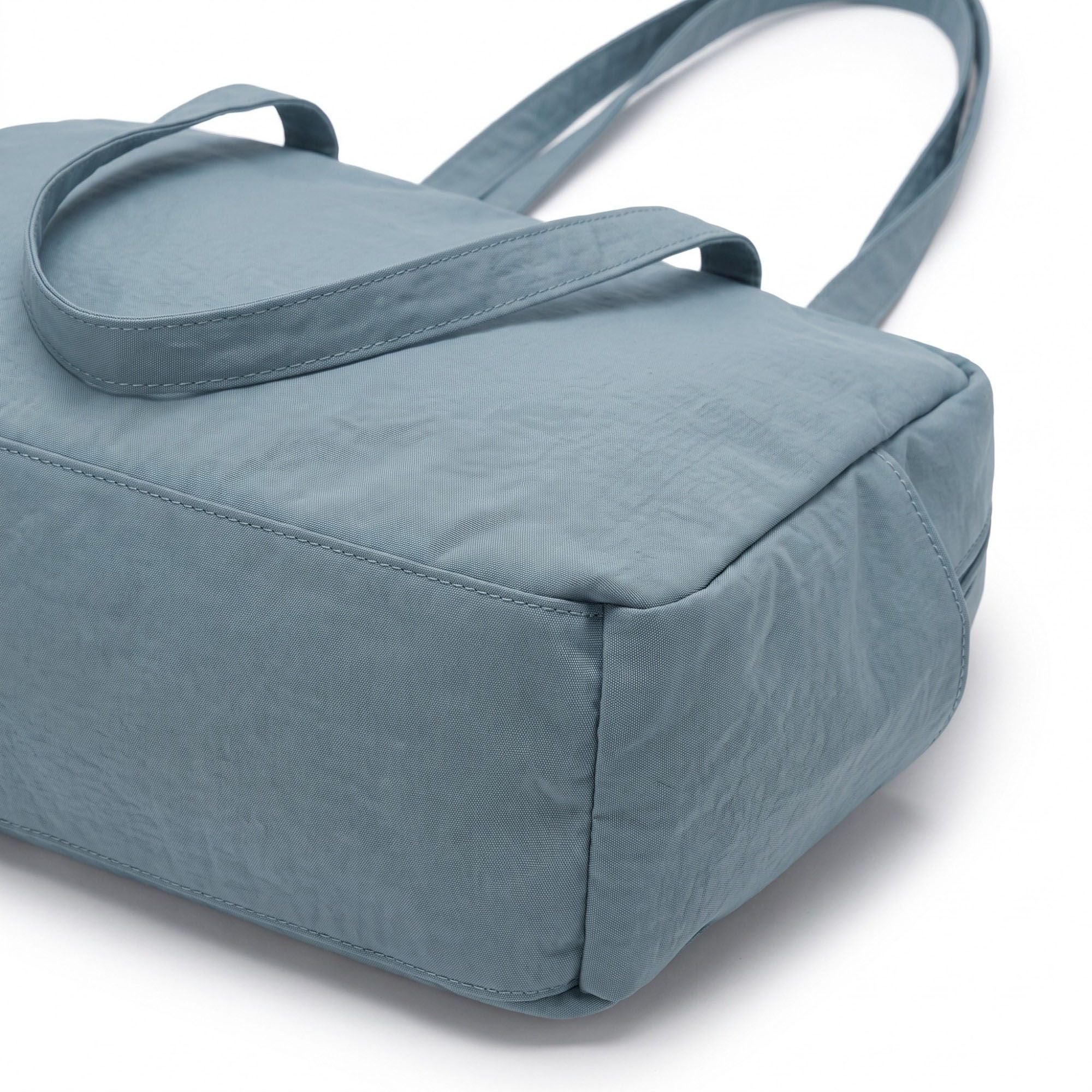 Lightweight Shoulder Tote Bag with Top Zipper and Exterior Side Pockets 12x8x3.5in