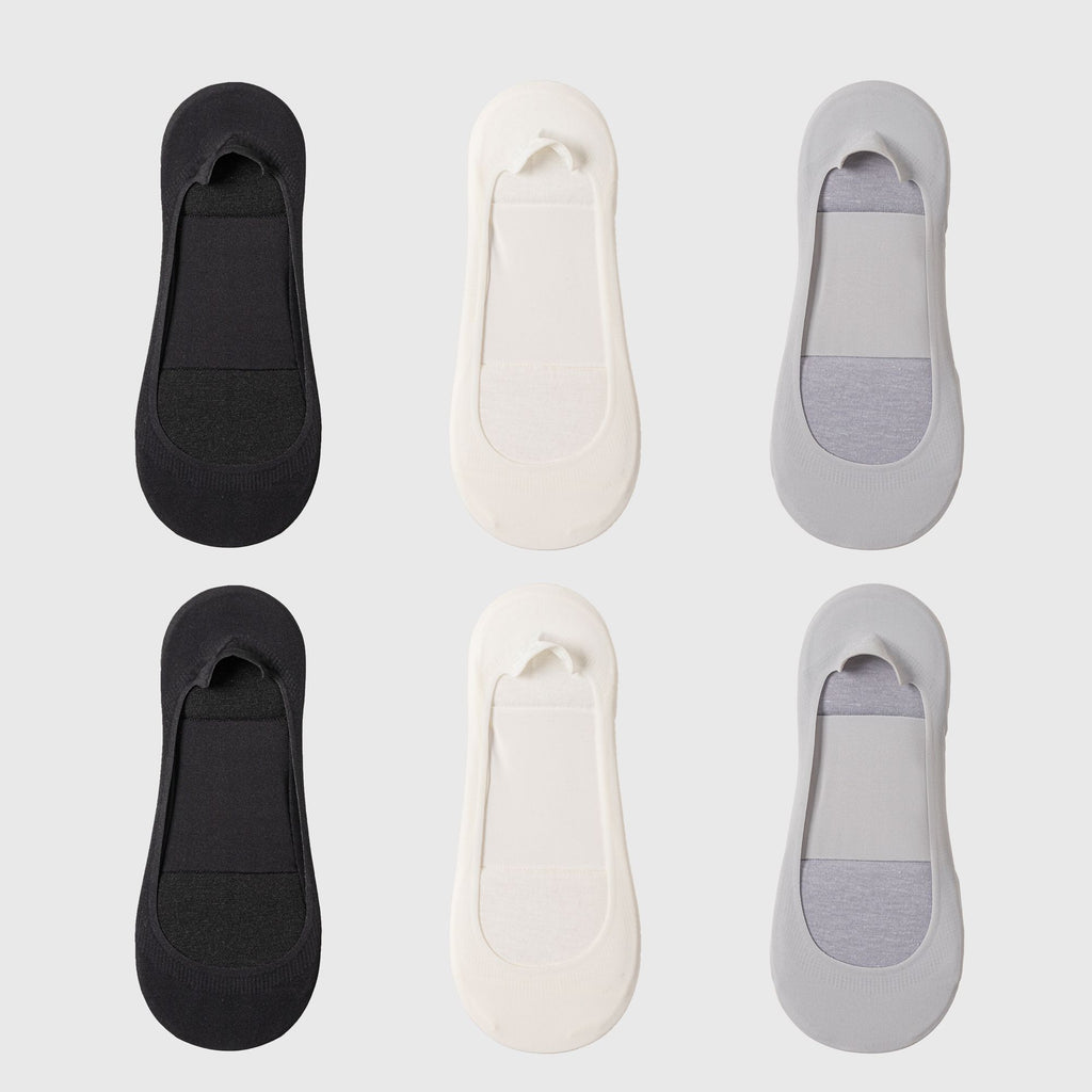 Anna-Kaci Women's Non-slip No Show Socks Soft Solid Bottom for Casual 6Pk