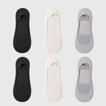 Anna-Kaci Women's Non-slip No Show Socks Soft Solid Bottom for Casual 6Pk