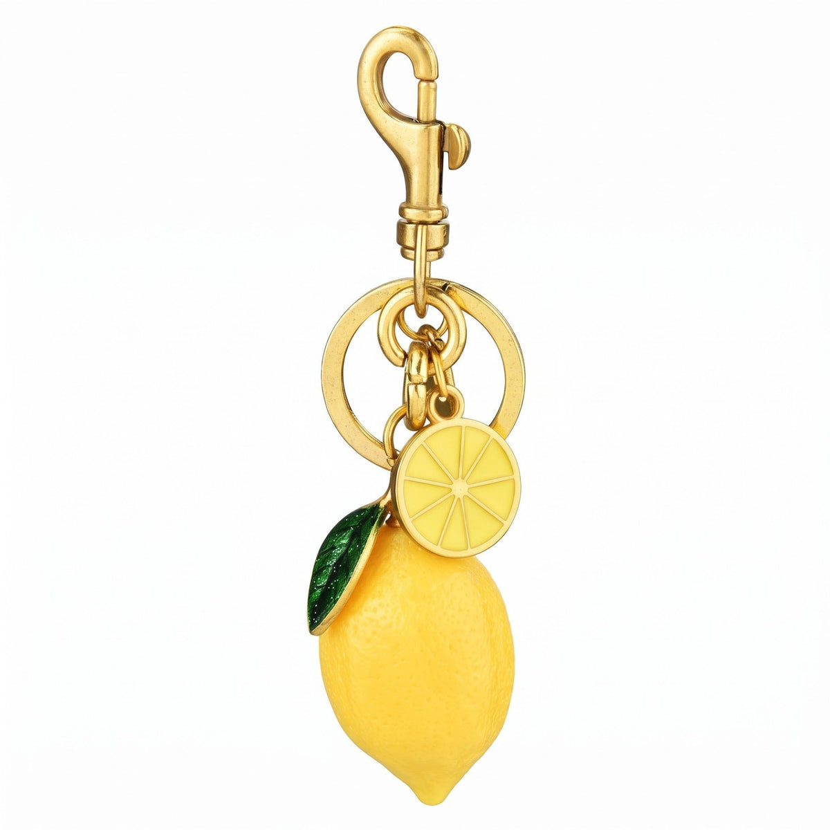 Lime Fruit Bag Charm Keychain with Lobster Clasp