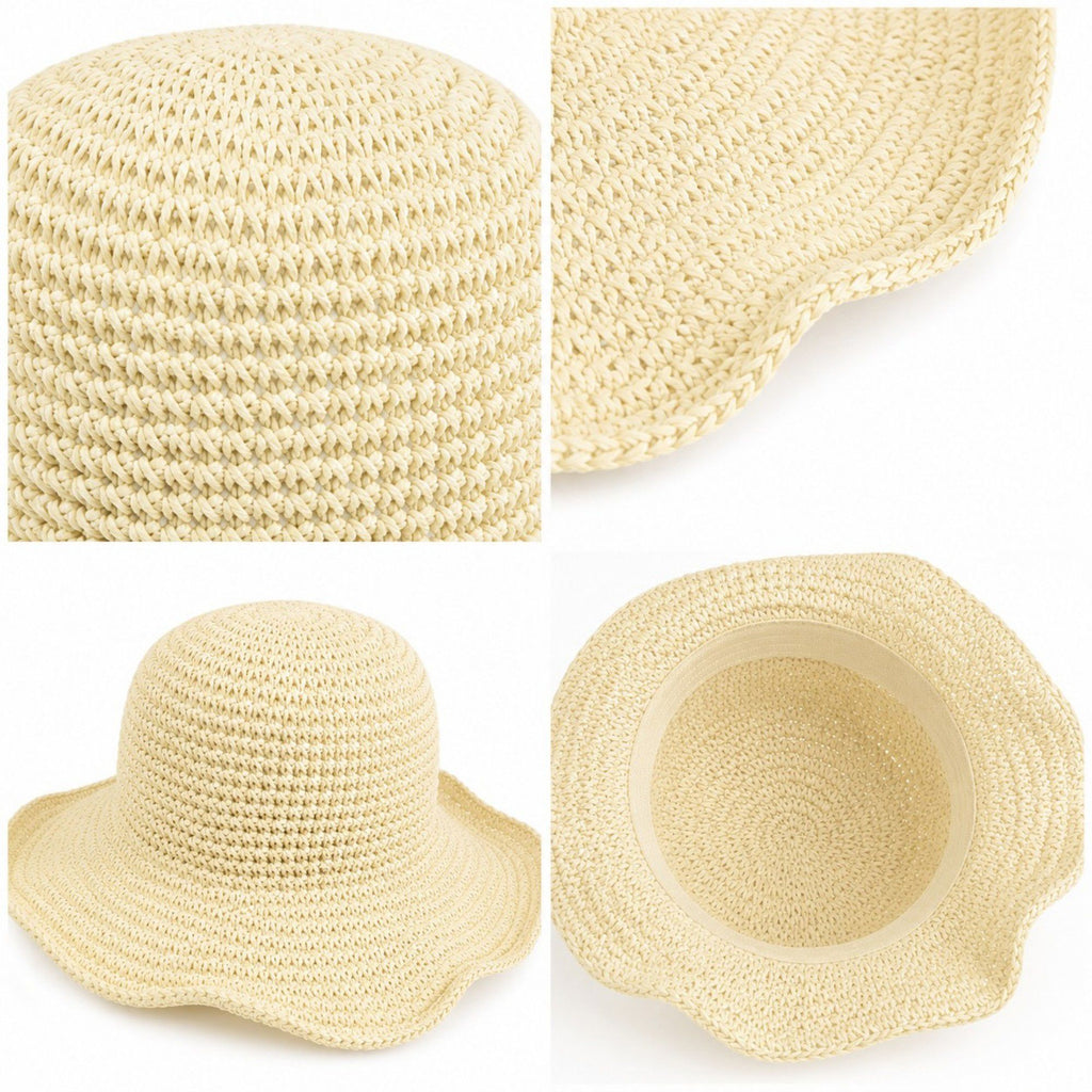 Summer Sun Hat for Women - Lightweight Wide Brim Straw Hat for Beach and Vacation