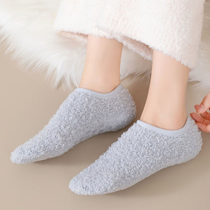 Anna-Kaci Men's 3-Pack Fuzzy Grip Socks Low Cut Non-Slip Indoor Slipper Lounge Fit