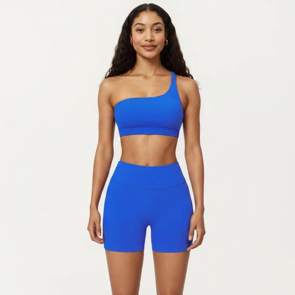 Anna-Kaci Active Women's One Shoulder Sports Bra with Asymmetric Strap and Smooth Stretch Fit