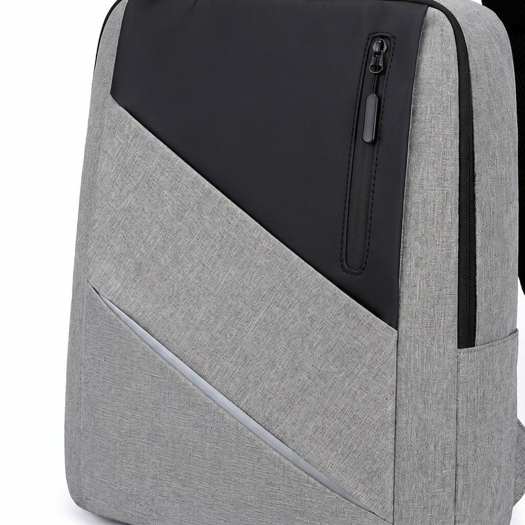 Laptop Backpack with Padded Compartment Reflective Trim USB Port and Multiple Storage Pockets