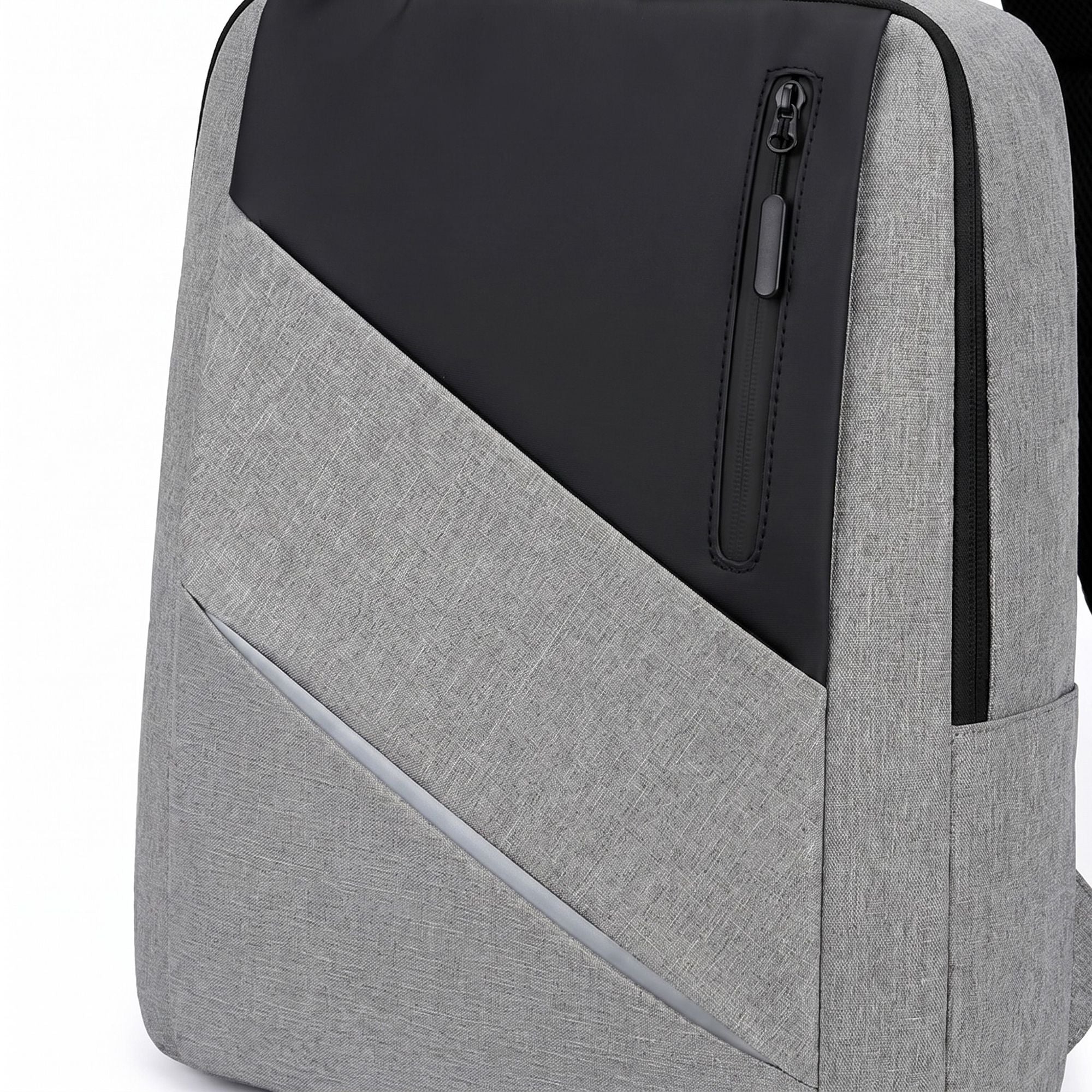 Laptop Backpack with Padded Compartment Reflective Trim USB Port and Multiple Storage Pockets