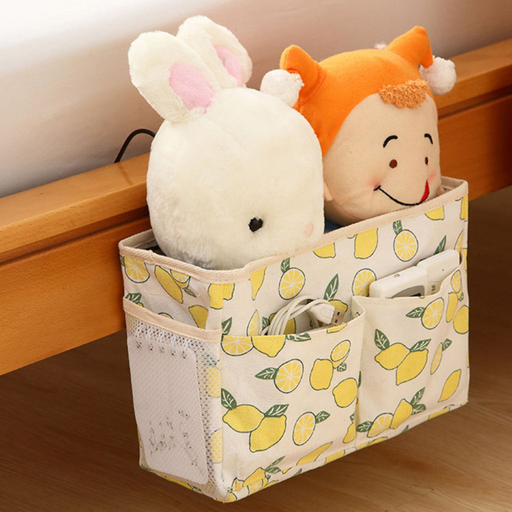 Bedside Hanging Storage Organizer with Multiple Pockets Desk Side Storage Caddy for Dorm Bedroom