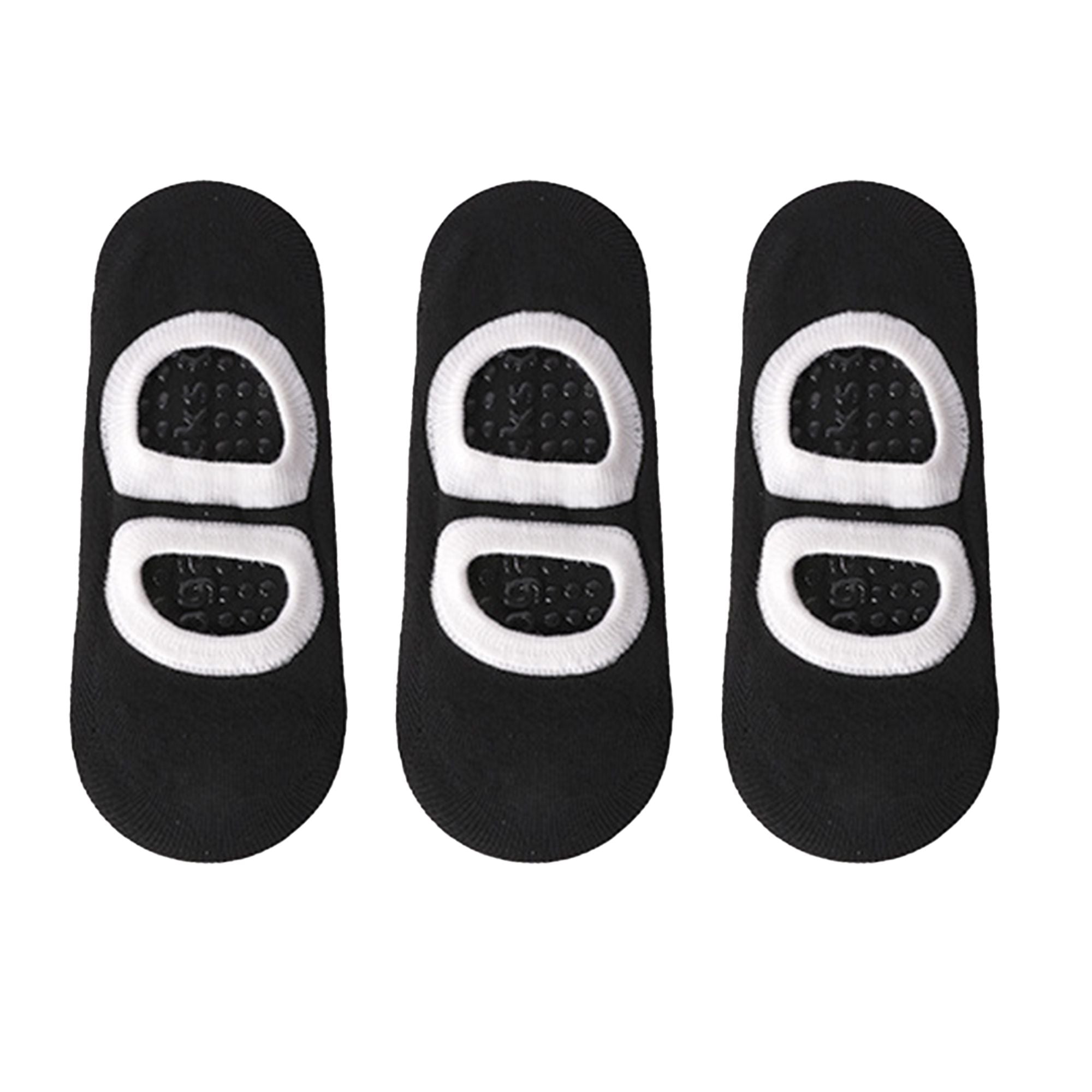 Anna-Kaci 3-Pair Anti-Slip Ballet Grip Socks with Elastic Strap for Yoga, Pilates, and Barre