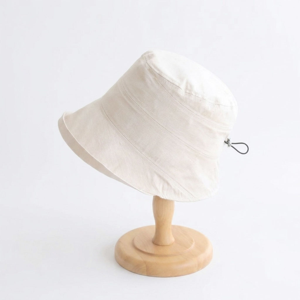 Bucket Hat with Adjustable Back Buckle and Wide Brim