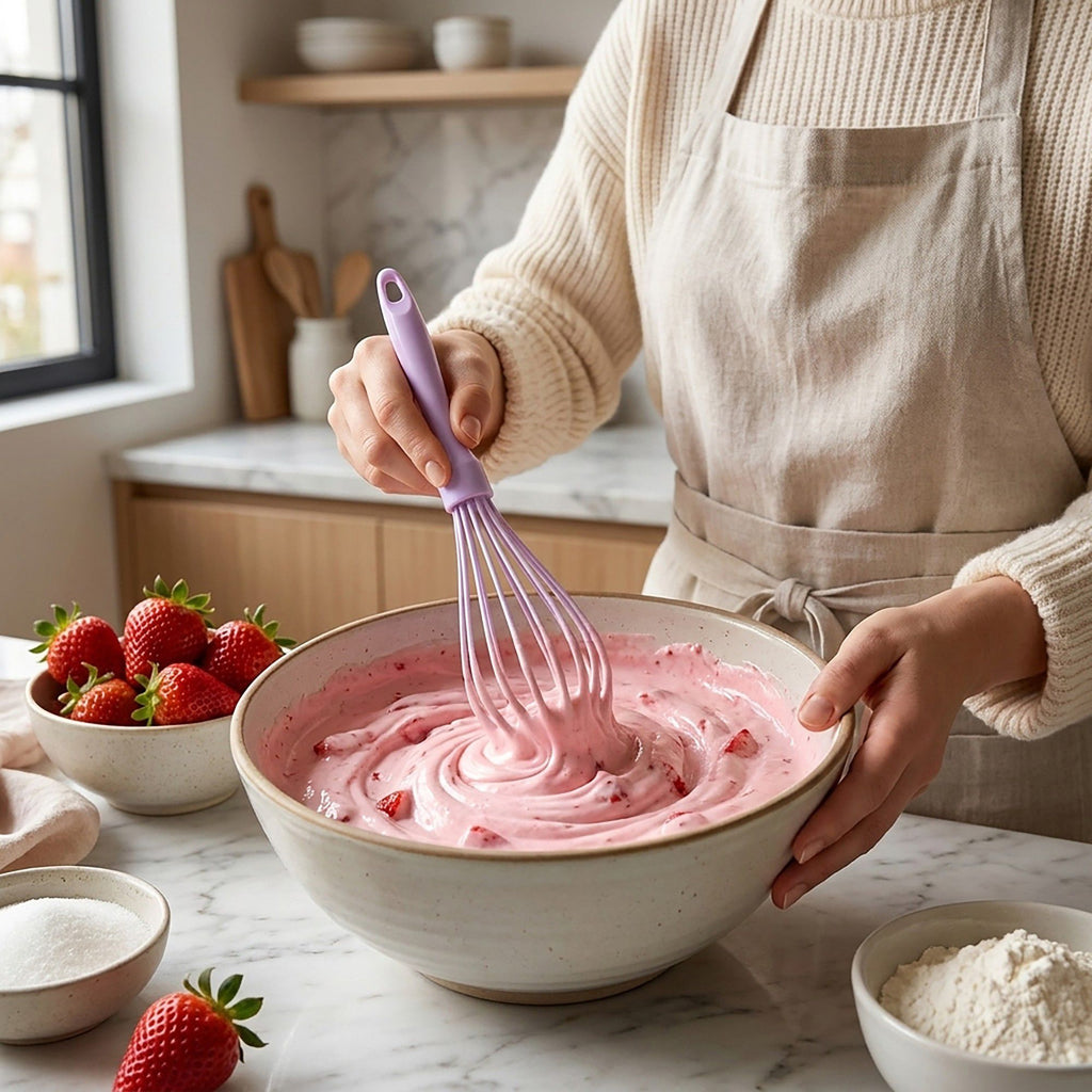3-Piece Mini Silicone Whisk Set for Baking, Mixing and Kitchen Prep