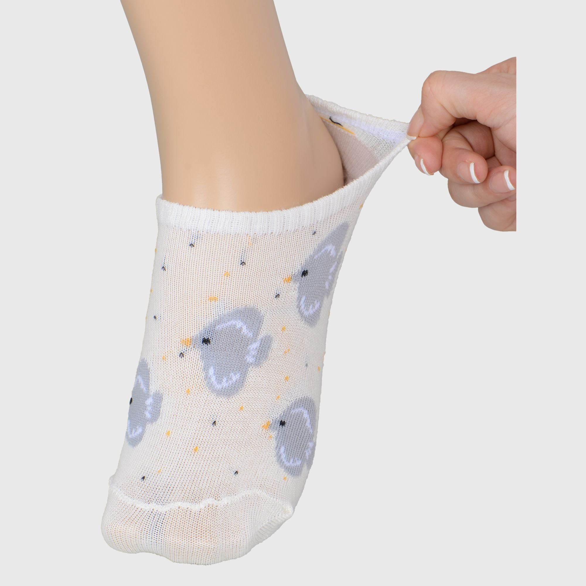 Anna-Kaci Women's Charming No Show Socks Seamless Toe Cotton 6Pk
