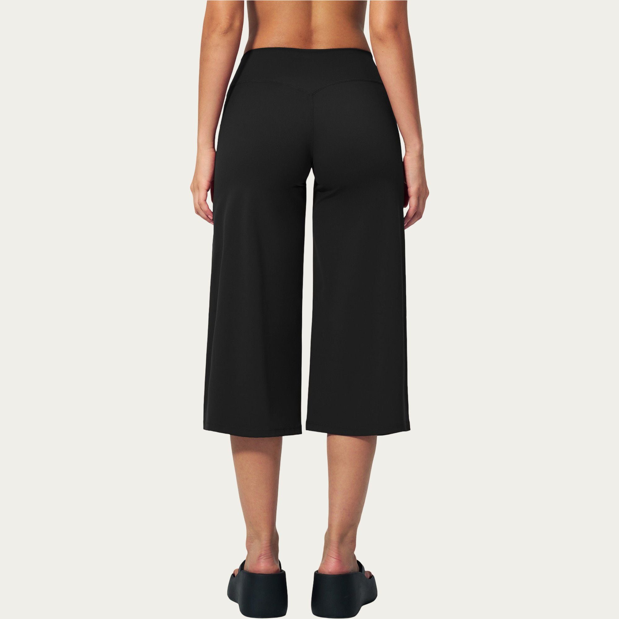 Anna-Kaci Active Women's High Waist Capri Wide Leg Pants with Smooth Stretch Fabric and Relaxed Fit