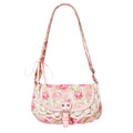 Vintage Lace Crossbody Bag for Women, Adjustable Shoulder Purse with Buckle Flap