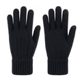 Knit Winter Gloves with Ribbed Cuffs 7.8 x 3.3in