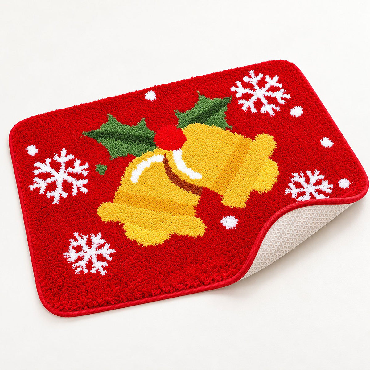 Christmas Icon Tufted Bath Rug with Nonslip Backing 15.7 x 23.6 in