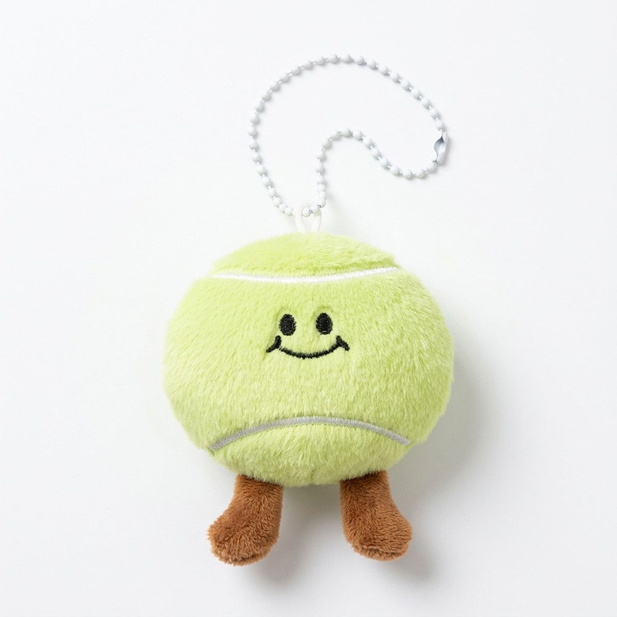 2 Pack Plush Sports Ball Key Chains with Smiley Face Bag Charms