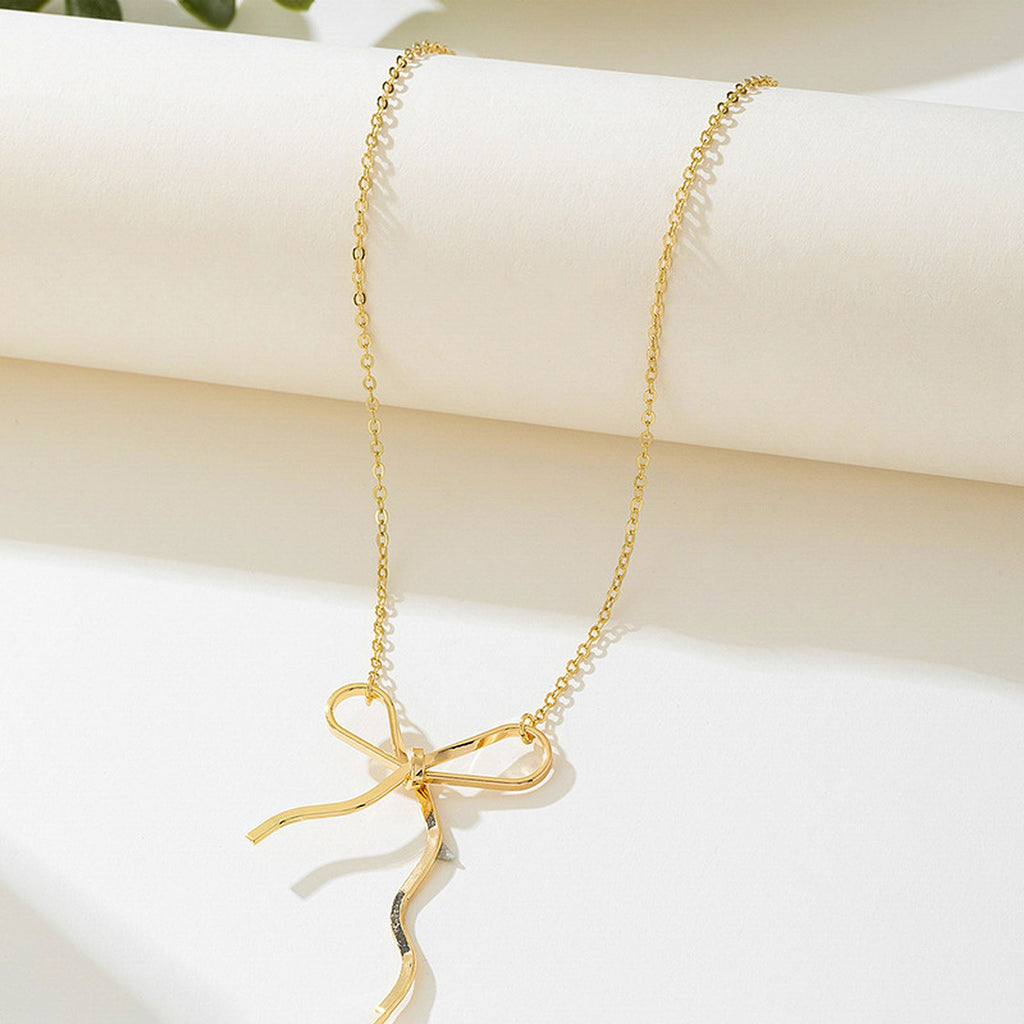 Women's Bow - Shaped Pendant Necklace