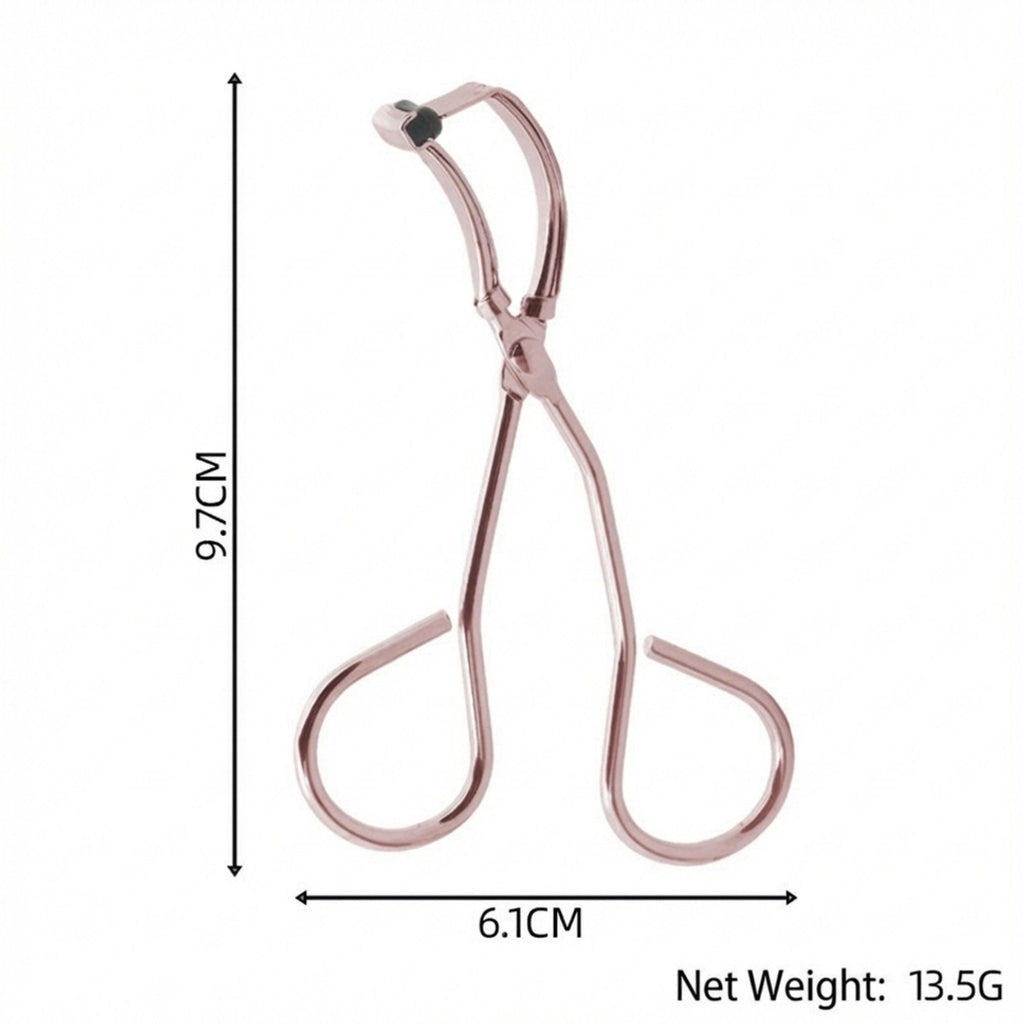 Classic Metal Eyelash Curler 2 Piece Set with Curved Lash Frame for Smooth Natural Lift