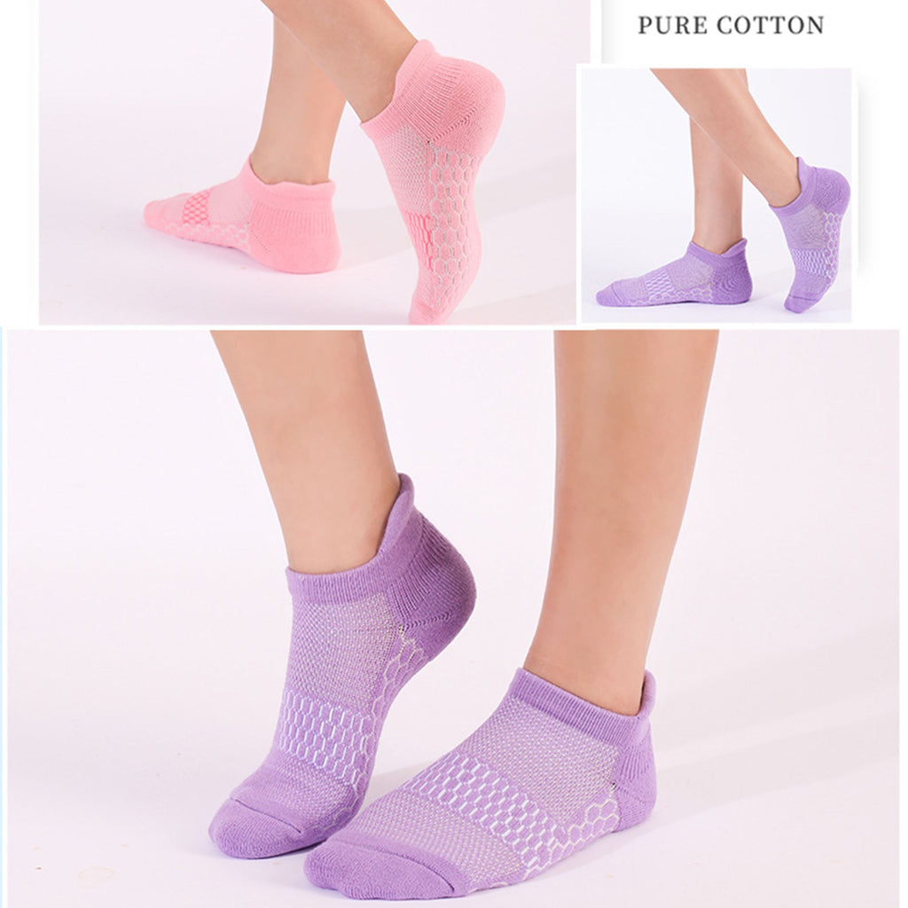 Anna-Kaci Women's 2-Pair Set Low-Cut Athletic Socks with Honeycomb Mesh Ventilation Arch Compression and Cushioned Heel Fit