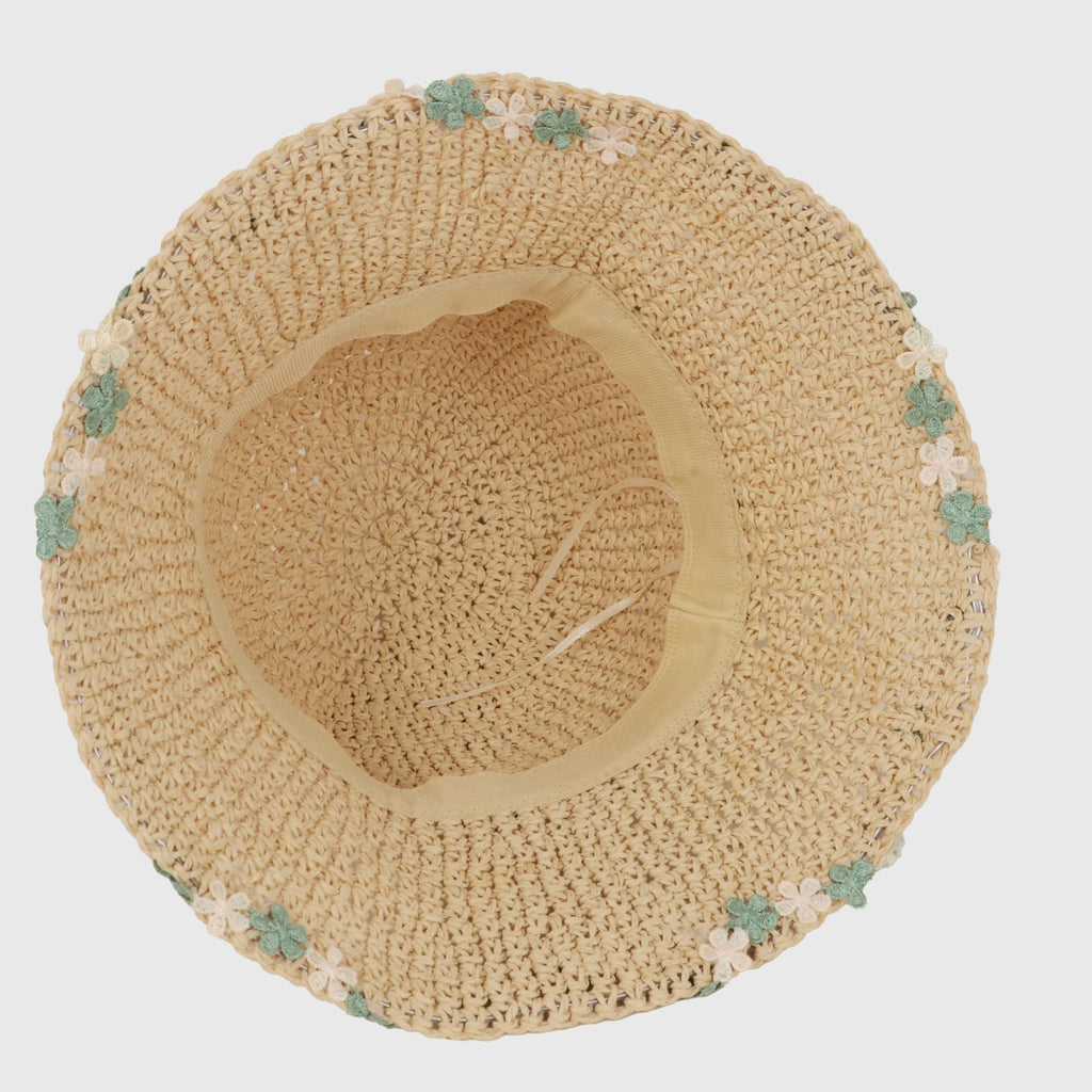 Anna-Kaci Women's Floral - Embellished Crochet Straw Sun Hat