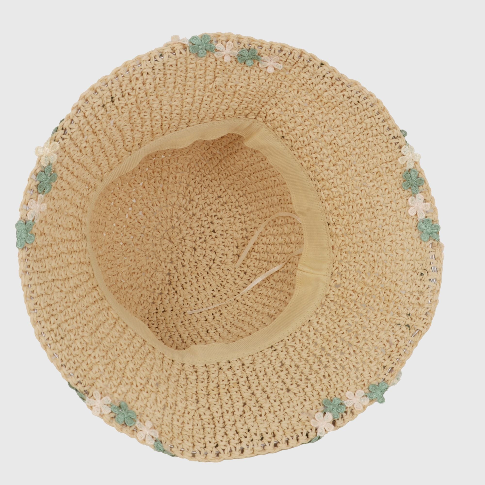 Anna-Kaci Women's Floral - Embellished Crochet Straw Sun Hat