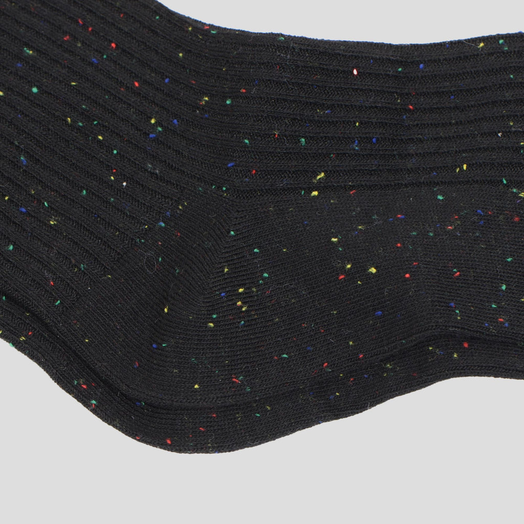 Anna-Kaci Women's Chic Style Solid Speckled Crew Socks Non Slip Cotton for Casual 2 Pairs 4 Season
